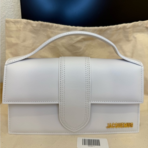 Jacquemus Handbags - Jacquemus White Grand Bambino with Gold Logo